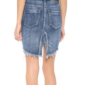 One teaspoon high waist jean skirt